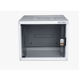 LEGRAND hálózati rack szekrény, 19`  9U SZÉL: 600 MÉLY: 600 MAG: 495 szürke egyrészes, üvegajtós készre szerelt MAX: 65