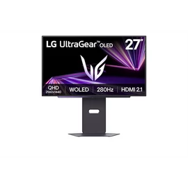 LG Gaming 280Hz OLED monitor 27" 27GX700A, 2560x1440, 16:9, 335cd/m2, 0,03ms, DisplayPort/2xHDMI/3xUSB, áll.mag.,Pivot
