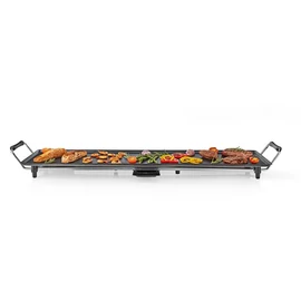 MELISSA teppanyaki látvány grillsütő, 1800W, szabályozható hőmérséklet, csepptálca, sütőfelület 90 x 23 cm