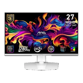 MSI Monitor GAMING MAG 272QPW QD-OLED X28 26,5" WQHD 2560x1440, 280Hz, 150000:1 CR, 250cd/m2, 0,03ms, 2x HDMI, DP, White
