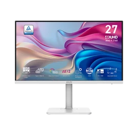 MSI Monitor Business Modern MD272UPHW 27" UHD, 3840x2160, 60Hz, IPS, 4ms, HDMI, DP, USB-C, Pivot, Docking, White