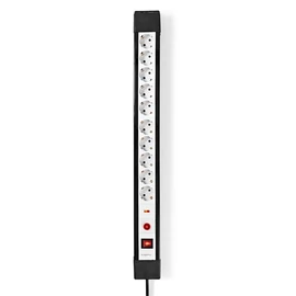 Nedis ESC103SPF1PRO 10 aljzatos elosztó túlfeszűltségvédelemmel, H05VV-F 3G1.5mm2 , 3680 W, 16A, hossz 3m