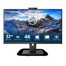 PHILIPS IPS monitor 31.5" 329P1H, 3840x2160, 16:9, 350cd/m2, 4ms, USB-C/4xUSB/DP/2xHDMI/LAN, hangszóró&webkamera
