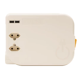 ROLEE M automata hosszabbító, 2db földeletlen aljzat + 2db USB aljzat, 4m, Gyöngyházfehér