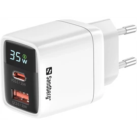 SANDBERG Hálózati töltő, 2 in 1 Charger 1x USB C 1x USB 35W