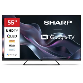 SHARP 55HP6265E 55"/139cm 4K Ultra HD QLED Google TV, 3840x2160, 4xHDMI/2xUSB