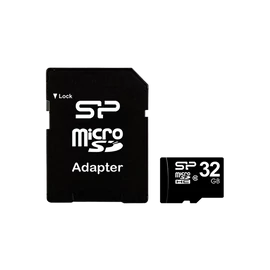 SILICON POWER Memóriakártya MicroSDHC 16GB CL10 + adapter