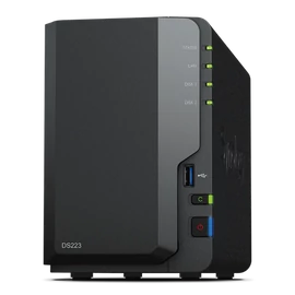 SYNOLOGY NAS 2 fiókos DS223 Realtek RTD1619B 4x1,7GHz, 2GB DDR4, 1x1GbE, 3xUSB3.2Gen1
