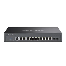 TP-LINK Vezetékes VPN Router 2xWAN/LAN(2500Mbps)+ 8xWAN/LAN(1000Mbps) + 2xSFP + 1xUSB + 1xkonzol port, ER7412-M2