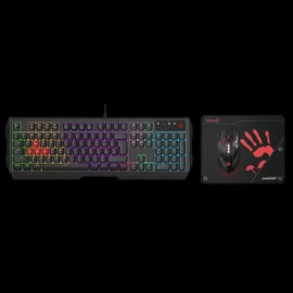 A4-Tech B1700 Bloody Neon Gaming Desktop Set Black US billentyűzet