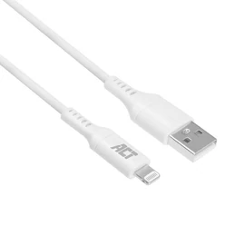 ACT AC3012 USB 2.0 charging/data cable A male - Lightning male 2m MFI certified White kábel