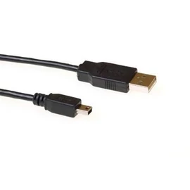 ACT SB2415 USB2.0 A male - USB mini B5 male 5m Black kábel