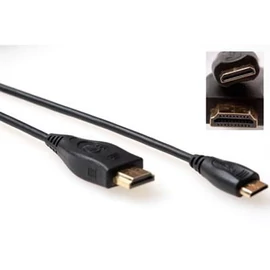 ACT HDMI High Speed v1.4 HDMI-A male - HDMI-C male cable 1m Black kábel
