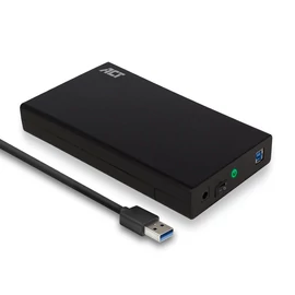ACT AC1405 USB3.2 3,5" Hard Drive Enclosure Screwless Design Black mobilrack / beépítő keret