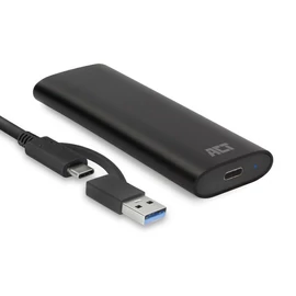ACT AC1615 USB-C M.2 NVMe / PCIe SSD Enclosure tool-free Black mobilrack / beépítő keret