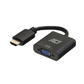 ACT AC7535 HDMI-A male to VGA female adapter with audio Black speciális átalakító