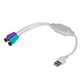 Akyga AK-AD-15 USB/2x PS/2 Adapter White speciális átalakító