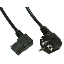 Akyga AK-PC-02A Angle PC Power Cord cable 1,5m Black kábel