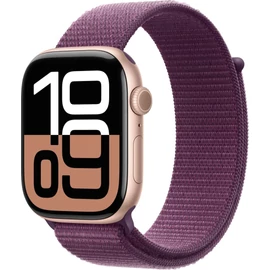 Apple Watch S10 Cellular 46mm Rose Gold Alu Case with Plum Sport Loop okosóra