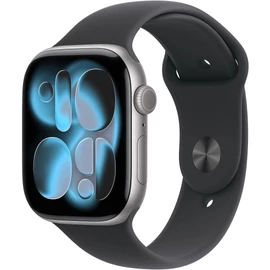 Apple Watch S11 GPS 42mm Space Grey Aluminium Case with Black Sport Band M/L okosóra