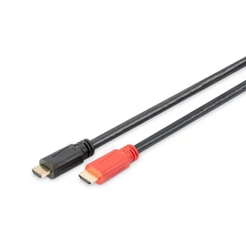 Assmann HDMI High Speed connection cable with Ethernet and signal amplifier 15m Black/Red kábel