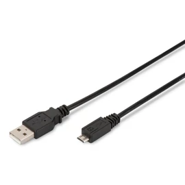 Assmann USB 2.0 connection cable, type  A - micro B 1m Black kábel
