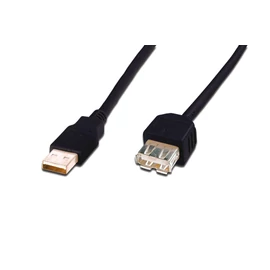 Assmann USB 2.0 extension cable, type A 5m Black kábel