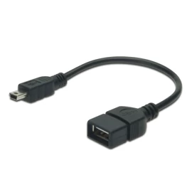 Assmann USB 2.0 adapter cable, OTG, type mini B - A speciális átalakító