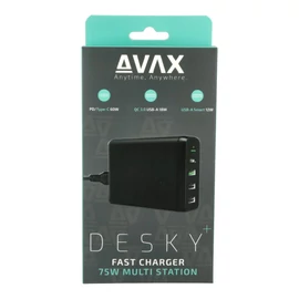 Avax DC611 DESKY+ 75W Charger Black töltő