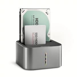 AXAGON ADSA-DC SuperSpeed USB DUAL2.5"/3.5" HDD/SSD DUAL dock mobilrack / beépítő keret