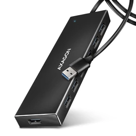 AXAGON HUE-F7A SuperSpeed USB-A FLAT HUB Black usb hub