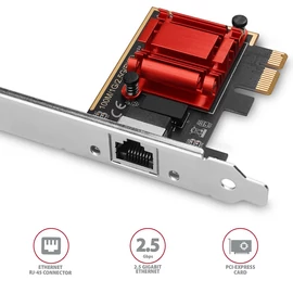 AXAGON PCEE-G25 PCIe 2.5 Gigabit Ethernet hálókártya