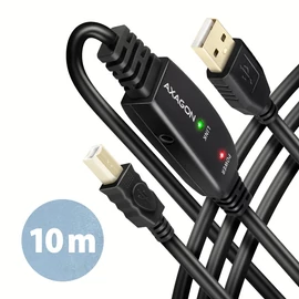 AXAGON ADR-210B USB Repeater Cabel 10m Black kábel