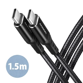 AXAGON BUCM-CM15AB HQ USB-C <> USB-C Cable 1.5m Black kábel
