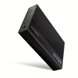 AXAGON EE35-GTR USB-C 3.2 Gen 1 - SATA 6G 3.5" External RIBBED box Black mobilrack / beépítő keret