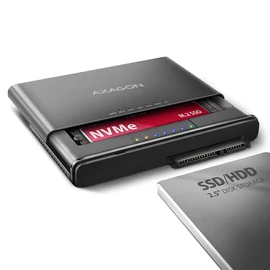 AXAGON ADSA-CC USB-C 10Gbps M.2 NVMe + SATA SSD/HDD adapter mobilrack / beépítő keret