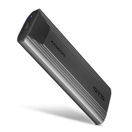 AXAGON EEM2-GTS2 USB-C 10Gbps M.2 NVMe & SATA SSD THIN SCREWLESS box mobilrack / beépítő keret