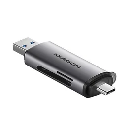 AXAGON CRE-SAC SUPERSPEED USB-C+USB-A Card Reader Black kártyaolvasó