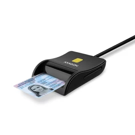 AXAGON CRE-SM3SD Smart Card Flatreader Black kártyaolvasó