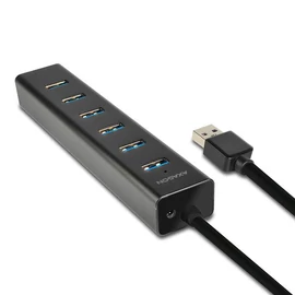 AXAGON HUE-SA7BP USB3.0 Charging Hub Black usb hub