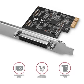 AXAGON PCEA-P1N 1x parallel port adapter w. SP & LP bővítőkártya