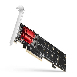 AXAGON PCEM2-ND PCIE 2X NVME M.2 Adapter bővítőkártya