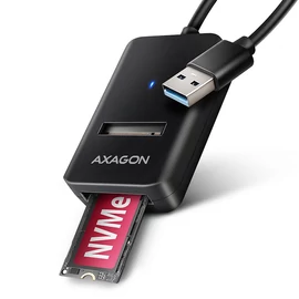 AXAGON ADM2-AM USB-A 10Gbps M.2 NVMe & SATA SSD Adapter mobilrack / beépítő keret