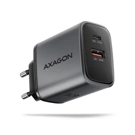 AXAGON ACU-PQ67 PD3.0 & QC4+ 2xOUTPUTS wall charger 67W Black töltő
