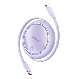Baseus Free2Pull Retractable USB-C Cable 100W Purple kábel