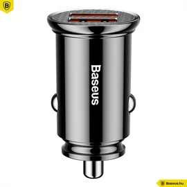Baseus Circular Car Charger Black töltő