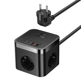 Baseus PowerCombo 65W Black elosztó