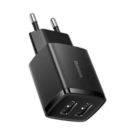 Baseus 2xUSB-A 10,5W Quick Charger Black töltő