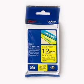 Brother TZE-631 laminált P-touch szalag (12mm) Black on Yellow - 8m címkenyomtató szalag