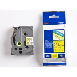 Brother TZE-651 laminált P-touch szalag (24mm) Black on Yellow - 8m címkenyomtató szalag